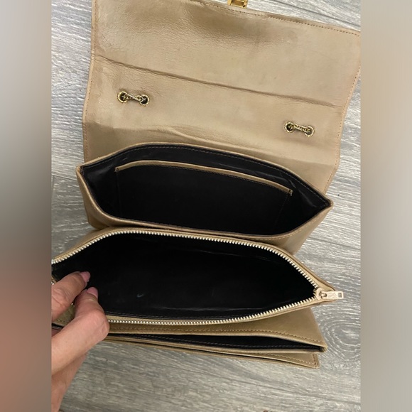 Vintage 70’s Saks Croc Embossed Patent Leather Shoulder Bag Evening Clutch - Picture 10 of 15